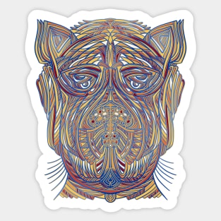 Weird abstract animal face #2 Sticker